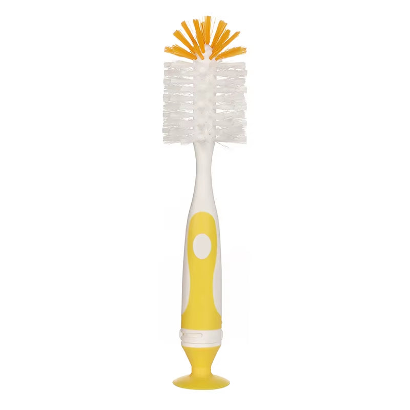 2 in 1 Mother-Child Nylon Baby Bottle Cup Cleaning Brush Suction Stand Type Feeding Clean Tool Set