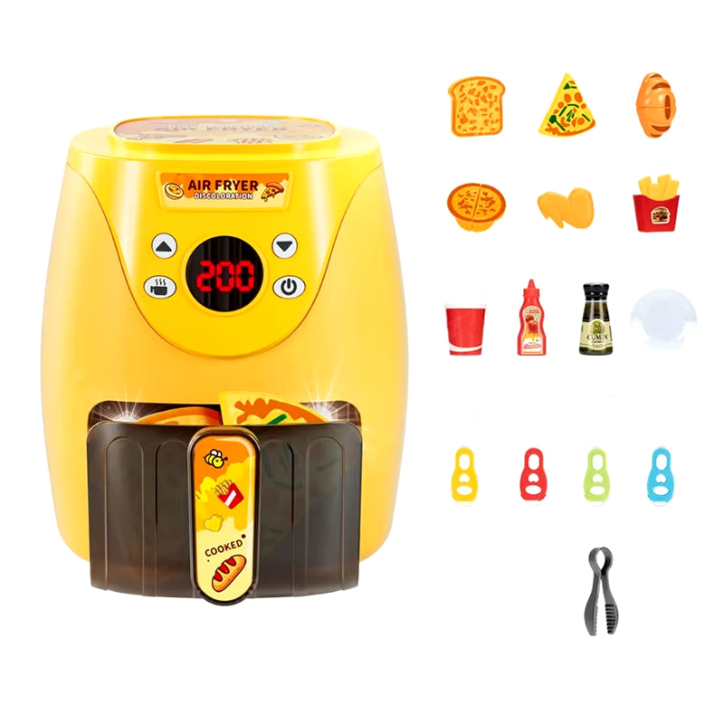 Simulation Air Fryer Cooking Toy Child Educational Toy Role-Play Kitchen Toy Montessori Toddler Pretend-Play Toy