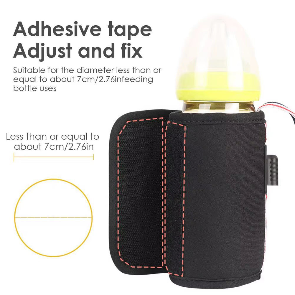 Baby Bottle Warmers USB Heating Bottle Baby Bottle Cooler Hot Water Bottle Smart for Baby Travel Adjustable Milk Warmer