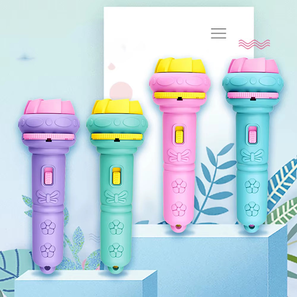 Flashlight Projector Torch Lamp Toy without Battery Cartoon Creativity Torch Lamp Flashlight Projector Baby Sleeping Story Book