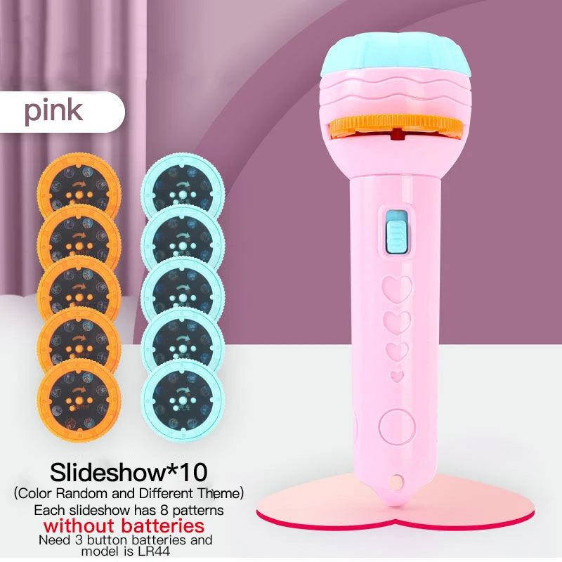 Flashlight Projector Torch Lamp Toy without Battery Cartoon Creativity Torch Lamp Flashlight Projector Baby Sleeping Story Book