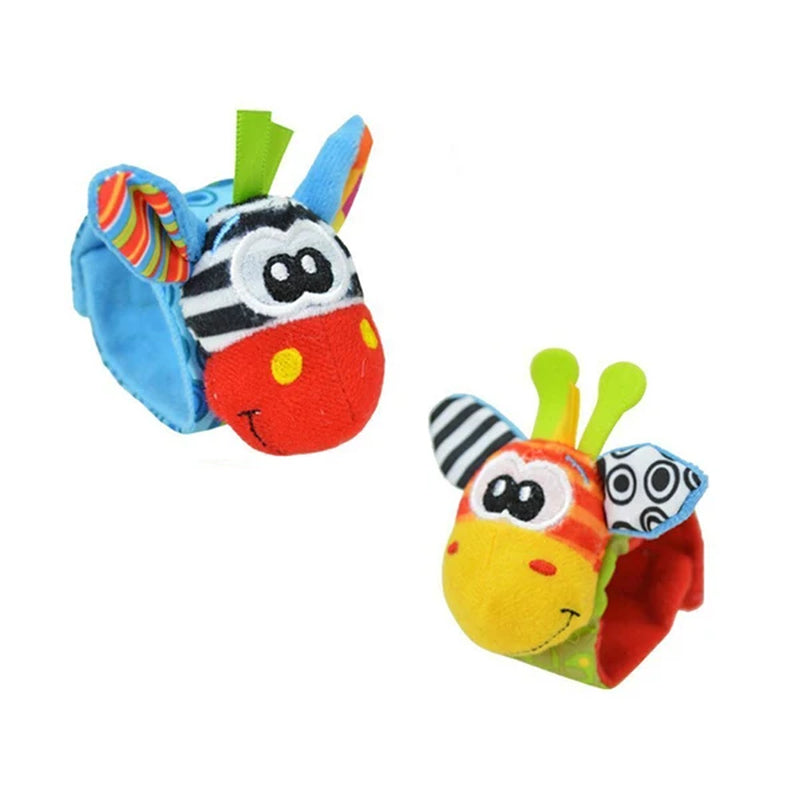Baby Toy Baby Rattles Toys Animal Socks Wrist Strap with Rattle Baby Foot Socks Bug Wrist Strap Baby Socks