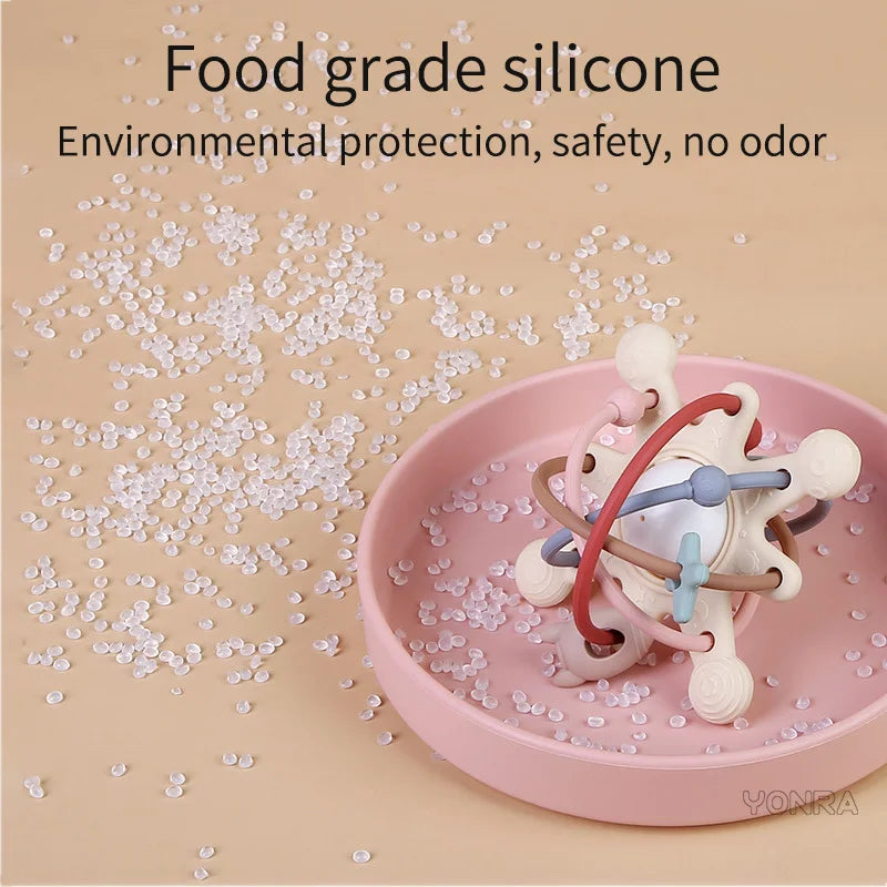 Rattle & Sensory Teether Bed Bell Silicone Montessori Ball Newborn Baby Toys Children'S Kids Gift Development Games 0 36 Months