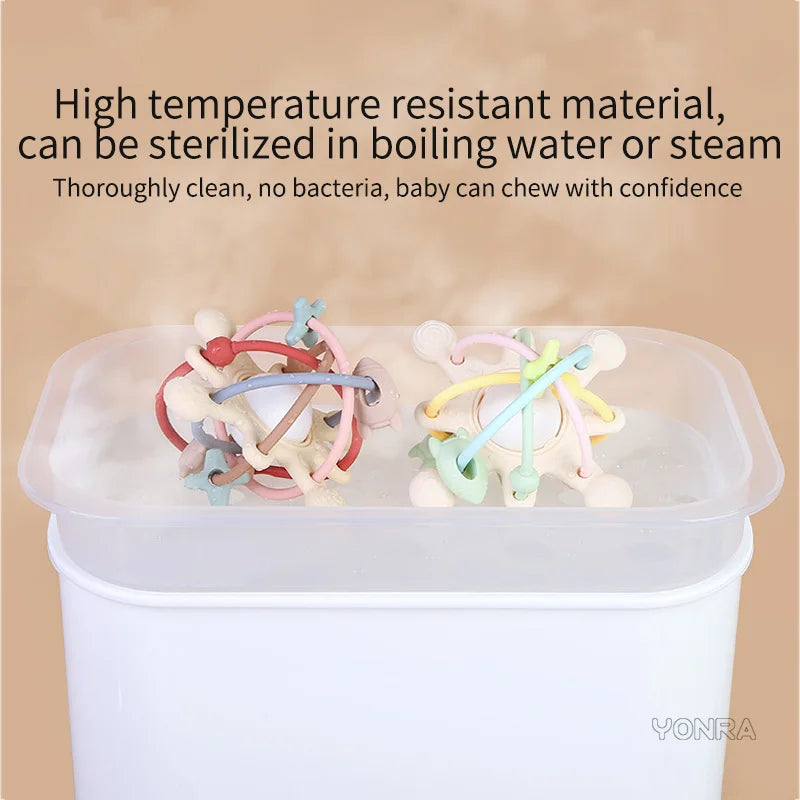 Rattle & Sensory Teether Bed Bell Silicone Montessori Ball Newborn Baby Toys Children'S Kids Gift Development Games 0 36 Months