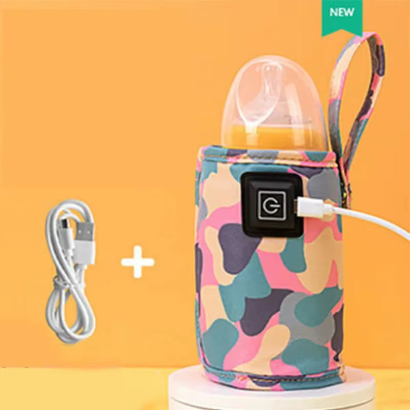 USB Milk Water Warmer Travel Stroller Insulated Bag Baby Nursing Bottle Heater Supplies for Outdoor