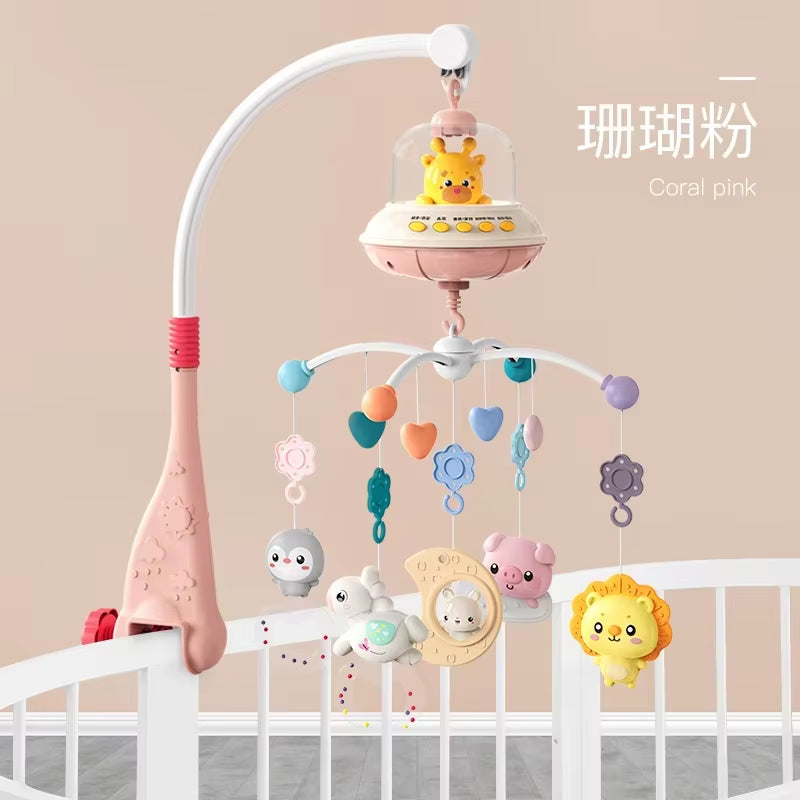 Baby Crib Mobile with Lights Music Projection for Infants 0-6 Months Remote Control Crib Toys for Newborn Baby Mobile for Crib