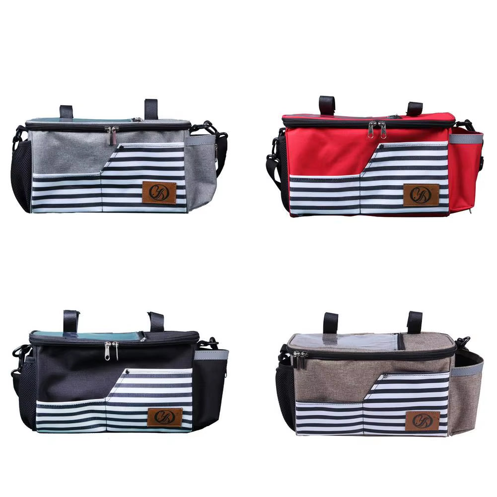 Baby Stroller Organizer Bottle Cup Holder Small Diaper Bags Maternity Nappy Bag Pouch Accessories for Portable Baby Carriage