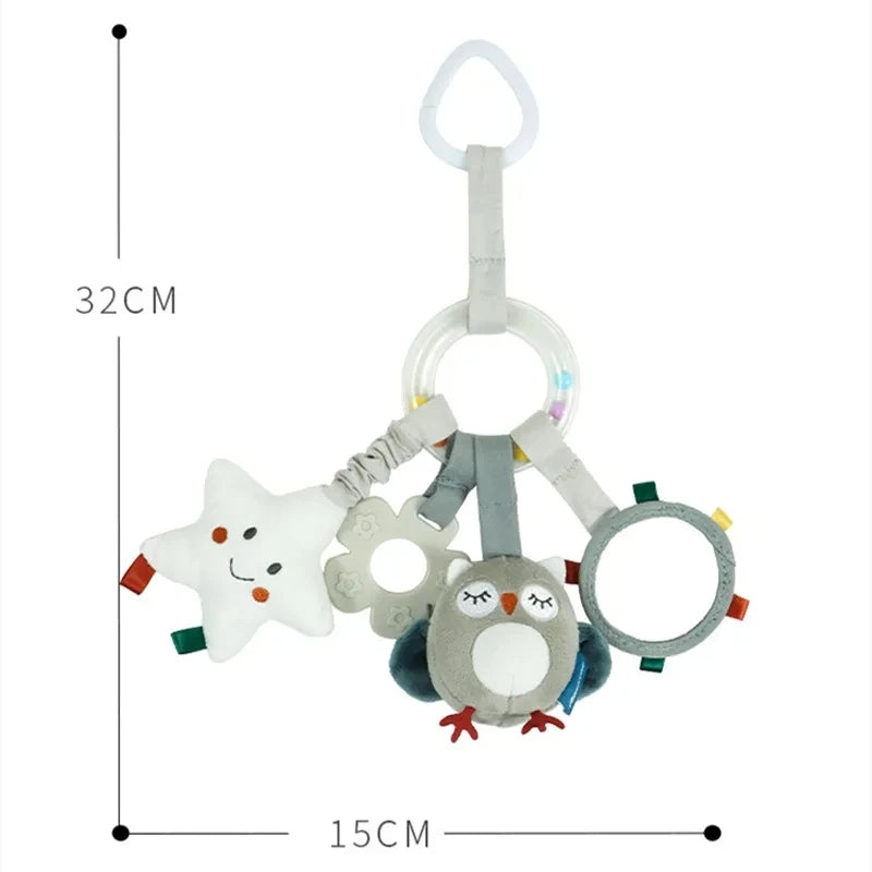 Baby Toys 0 12 Months Plush Animals Rattles for Baby Portable Hanging Crib Car Seat Stroller Toys Sensory Toys for Newborn Gifts