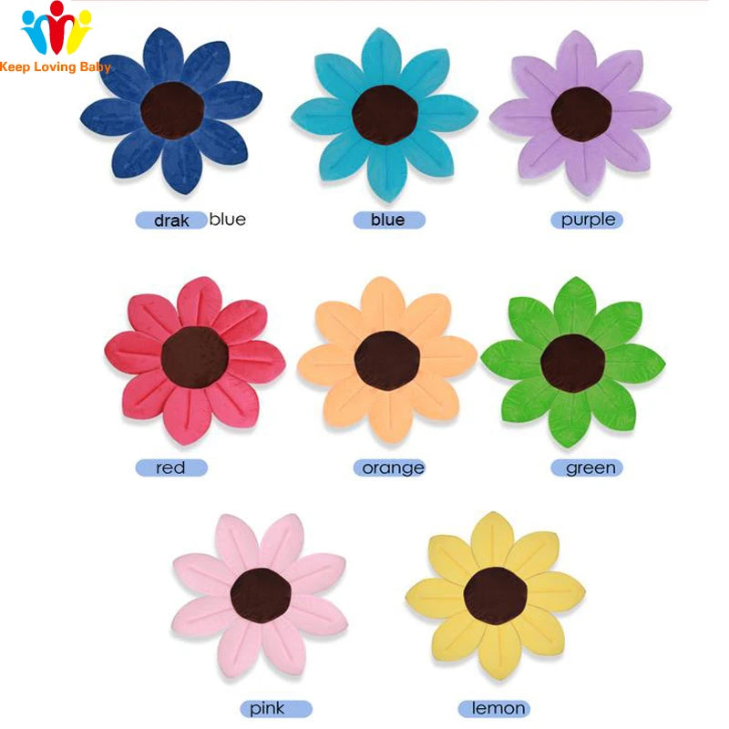 Baby Bath Blooming Flower Newborn Bathtub Foldable Lotus Shape Cushion Skin Bath Pad Portable Bath Tub Soft Seat