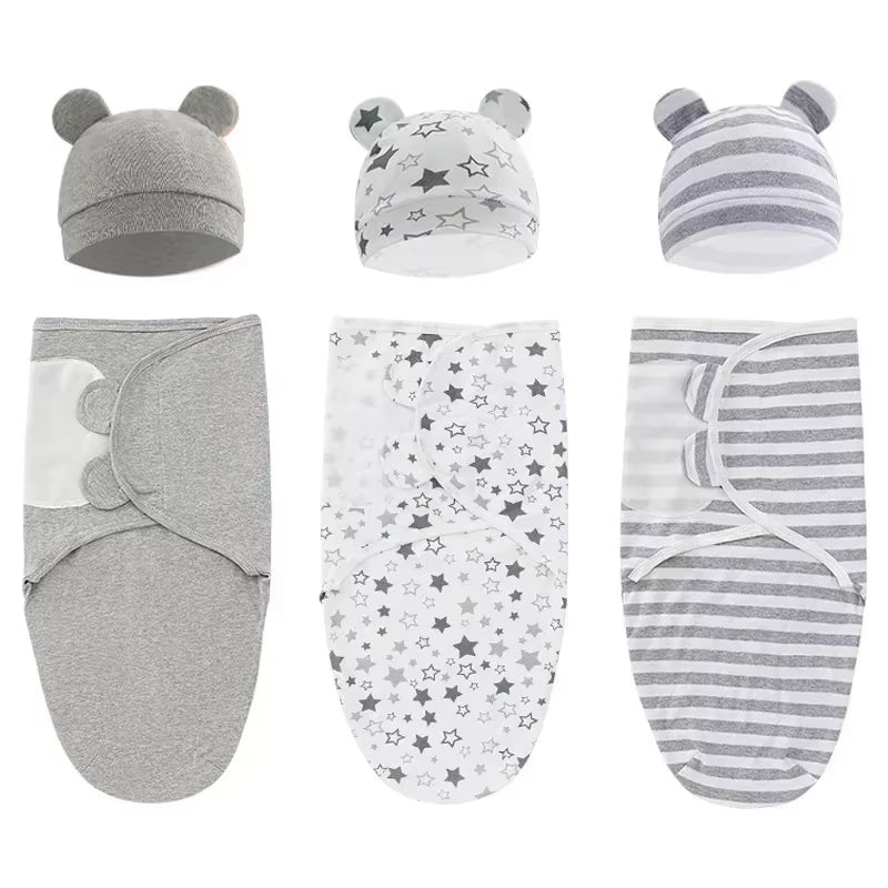 1/2Pcsbabies Sleeping Bags Newborn Baby Cocoon Swaddle Wrap Envelope 100%Cotton 0-6 Months Baby Blanket Swaddling Wrap Sleepsack