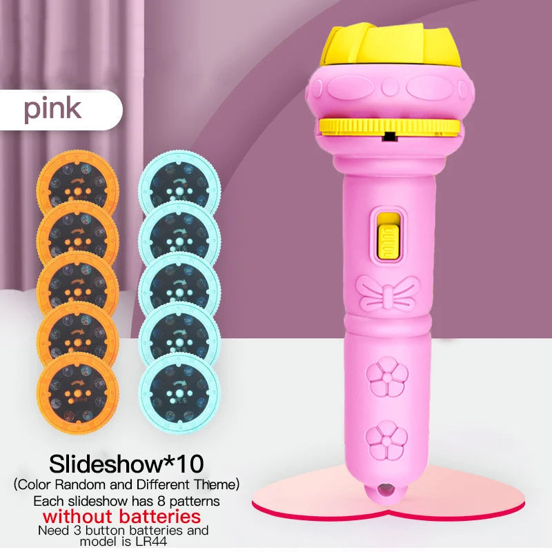 Flashlight Projector Torch Lamp Toy without Battery Cartoon Creativity Torch Lamp Flashlight Projector Baby Sleeping Story Book