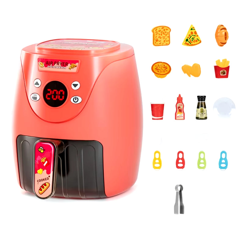 Simulation Air Fryer Cooking Toy Child Educational Toy Role-Play Kitchen Toy Montessori Toddler Pretend-Play Toy