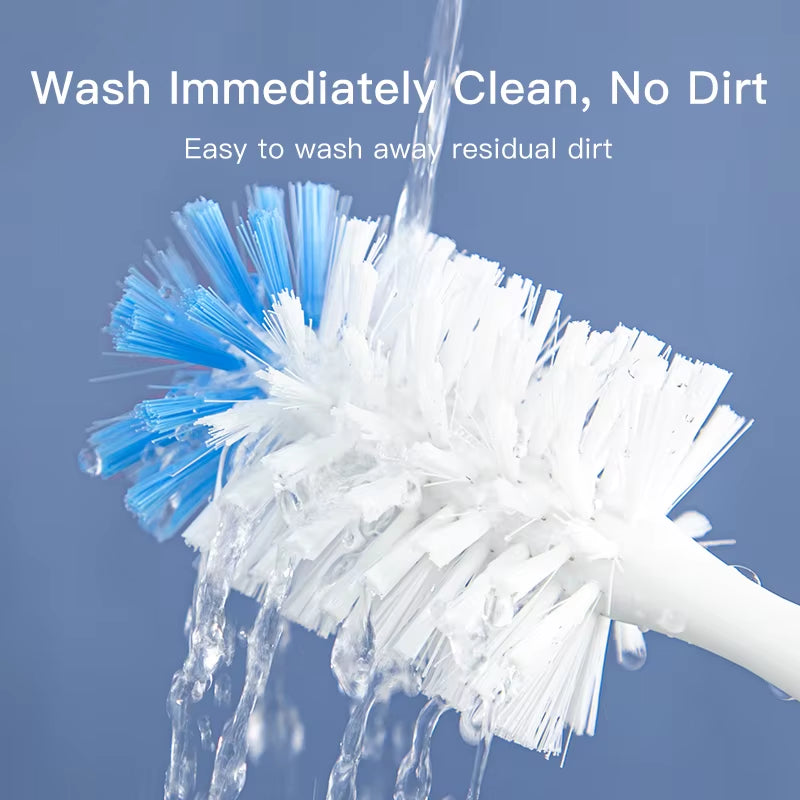 2 in 1 Mother-Child Nylon Baby Bottle Cup Cleaning Brush Suction Stand Type Feeding Clean Tool Set