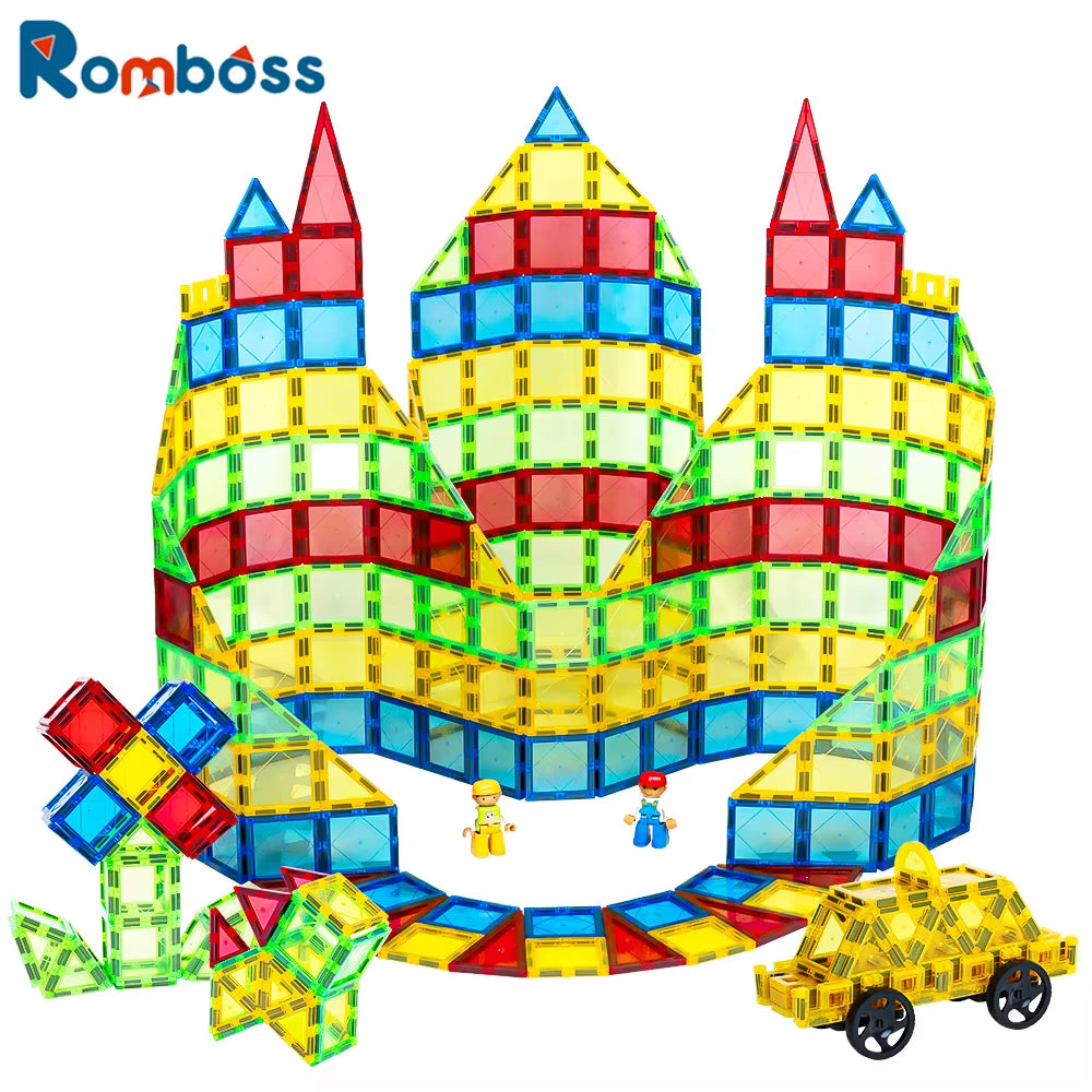 Magnetic Building Blocks Set Magnetic Sheet Construction Building Puzzle Tiles Boys Girls Children Montessori Toys Gifts