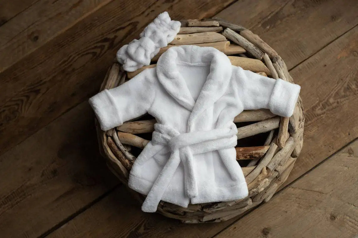 Newborn Photography Props Baby Hooded Robe with Belt Bathrobe Bath Towel Cucumber Set Outfit Baby Costume Photo Accessories