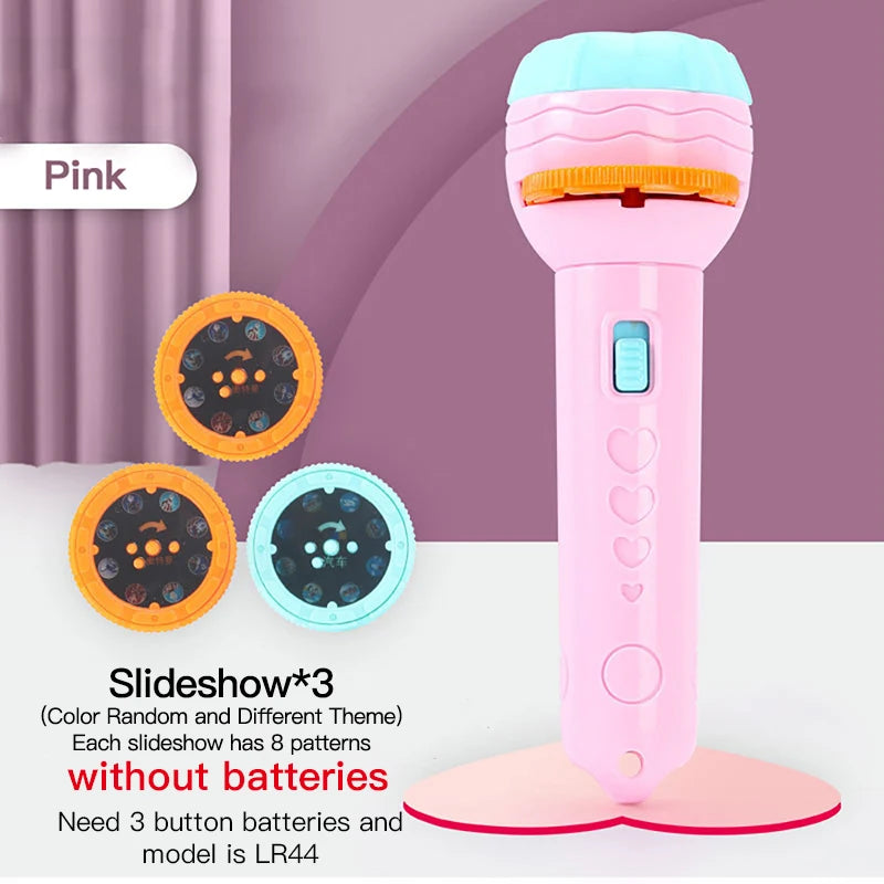 Flashlight Projector Torch Lamp Toy without Battery Cartoon Creativity Torch Lamp Flashlight Projector Baby Sleeping Story Book